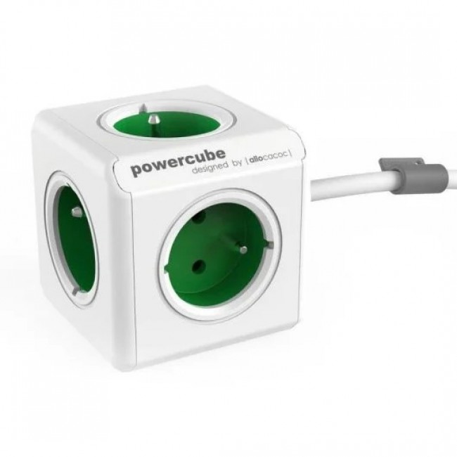 DesignNest PowerCube Extended 1300GN разклонител, 5 гнезда, 1,5 м кабел, зелен DesignNest PowerCube Extended 1300GN разклонител, 5 гнезда, 1,5 м кабел, зелен