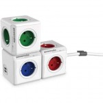 DesignNest PowerCube Extended 1300GN разклонител, 5 гнезда, 1,5 м кабел, зелен DesignNest PowerCube Extended 1300GN разклонител, 5 гнезда, 1,5 м кабел, зелен
