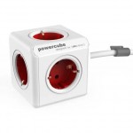 DesignNest PowerCube Extended 1300RD разклонител, 5 гнезда, 1,5 м кабел, червен DesignNest PowerCube Extended 1300RD разклонител, 5 гнезда, 1,5 м кабел, червен