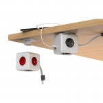 DesignNest PowerCube Extended 1402BL разклонител с 4 гнезда, 2 USB-A порта и кабел 1,5 м, син