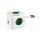 DesignNest PowerCube Extended 1402GN разклонител с 4 гнезда, 2x USB-A и кабел 1,5 м, зелен