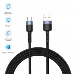 Tellur TLL155314 кабел за данни USB-A към USB-C с LED светлина, 2 м, черен Tellur TLL155314 кабел за данни USB-A към USB-C с LED светлина, 2 м, черен