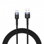 Tellur TLL155353 кабел за данни и зареждане, USB-A към Micro-USB, LED, 1.2 м, черен