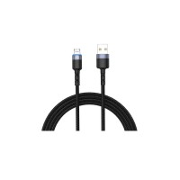 Tellur TLL155353 кабел за данни и зареждане, USB-A към Micro-USB, LED, 1.2 м, черен