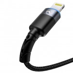 Tellur TLL155324 кабел за данни USB-A към Lightning с LED, 2 м, черен Tellur TLL155324 кабел за данни USB-A към Lightning с LED, 2 м, черен
