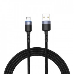 Tellur TLL155304 кабел за данни USB-A към Micro-USB с LED, 2 м, черен