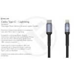 Tellur TLL155384 кабел за данни USB-C към Lightning, 1 м, черен