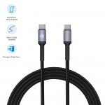 Tellur TLL155374 60W кабел за данни, USB-C към USB-C, 1 м, черен Tellur TLL155374 60W кабел за данни, USB-C към USB-C, 1 м, черен
