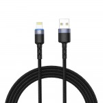 Tellur TLL155373 кабел за данни USB-A към Lightning с LED, 1.2 м, черен