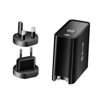 Tellur TLL151271 Dual-Port PD стенно зарядно с бързо зареждане, 2 x USB, 6A, черно
