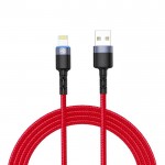 Tellur TLL155354 кабел за данни и зареждане USB-A към Lightning с LED, 1,2 м, червен