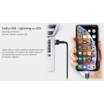 Tellur TLL155354 кабел за данни и зареждане USB-A към Lightning с LED, 1,2 м, червен