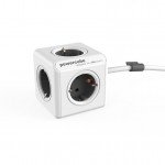 DesignNest PowerCube Extended 1300GY-DEEXPC разклонител, 5 гнезда, 1.5 м кабел, сив