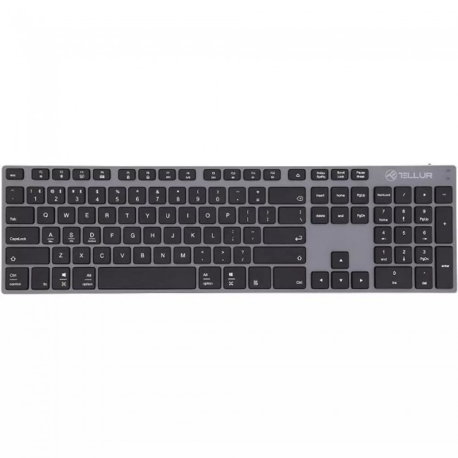 Tellur Shade TLL491121, Bluetooth безжична клавиатура, черно-сиво Tellur Shade TLL491121, Bluetooth безжична клавиатура, черно-сиво