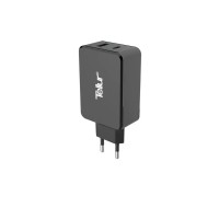 Tellur TLL151071 Dual USB стенно зарядно с Quick Charge 3.0, USB-C, 6 A, бяло