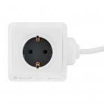 Tellur PowerCube TLL151111 удължителен кабел, 4 гнезда + 2xUSB, 1,5 м, бял Tellur PowerCube TLL151111 удължителен кабел, 4 гнезда + 2xUSB, 1,5 м, бял