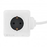 Tellur PowerCube TLL151111 удължителен кабел, 4 гнезда + 2xUSB, 1,5 м, бял
