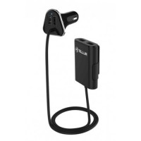 Tellur TLL151141 4-портово USB зарядно за автомобил с удължител, 9.6A, черно