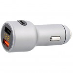 Tellur CCY3 (TLL151161) 3-портово USB зарядно за автомобил, 5,4 A, Quick Charge 3.0, USB-A/USB-C, сребристо Tellur CCY3 (TLL151161) 3-портово USB зарядно за автомобил, 5,4 A, Quick Charge 3.0, USB-A/USB-C, сребристо