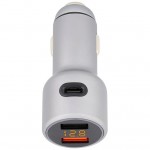 Tellur CCY3 (TLL151161) 3-портово USB зарядно за автомобил, 5,4 A, Quick Charge 3.0, USB-A/USB-C, сребристо Tellur CCY3 (TLL151161) 3-портово USB зарядно за автомобил, 5,4 A, Quick Charge 3.0, USB-A/USB-C, сребристо