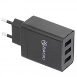 Tellur HC302 3-портово USB стенно зарядно 3 в 1, 3 x USB, 4.8A, черно Tellur HC302 3-портово USB стенно зарядно 3 в 1, 3 x USB, 4.8A, черно