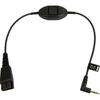 Jabra 8800-00-55 QD към 2,5 mm кабел, прав, 0,3 м с бутон за приемане на повикване