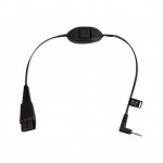 Jabra 8800-00-55 QD към 2,5 mm кабел, прав, 0,3 м с бутон за приемане на повикване Jabra 8800-00-55 QD към 2,5 mm кабел, прав, 0,3 м с бутон за приемане на повикване