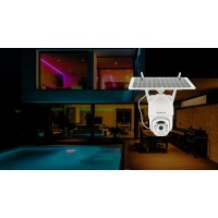 Tellur TLL331301 Wi‑Fi Smart соларна външна камера, P&T, PIR, FHD, бяла