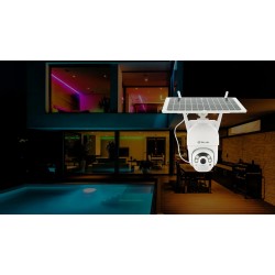 Tellur TLL331301 Wi‑Fi Smart соларна външна камера, P&T, PIR, FHD, бяла