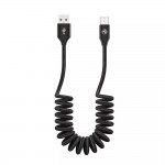 Tellur TLL155394 разтегателен кабел за данни USB-A към Micro-USB, 1.8 м, черен