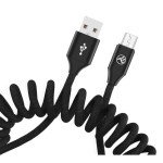 Tellur TLL155394 разтегателен кабел за данни USB-A към Micro-USB, 1.8 м, черен