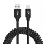 Tellur TLL155396 кабел за данни USB-A към Lightning, разтегателен, 1.8 м, черен