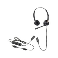 Tellur Voice 520N стерео слушалки, QD към USB, черни