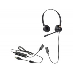 Tellur Voice 520N стерео слушалки, QD към USB, черни