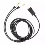 Tellur TLL416003 свързващ кабел QD към 2×3.5 мм, 2.2 м, черен Tellur TLL416003 свързващ кабел QD към 2×3.5 мм, 2.2 м, черен