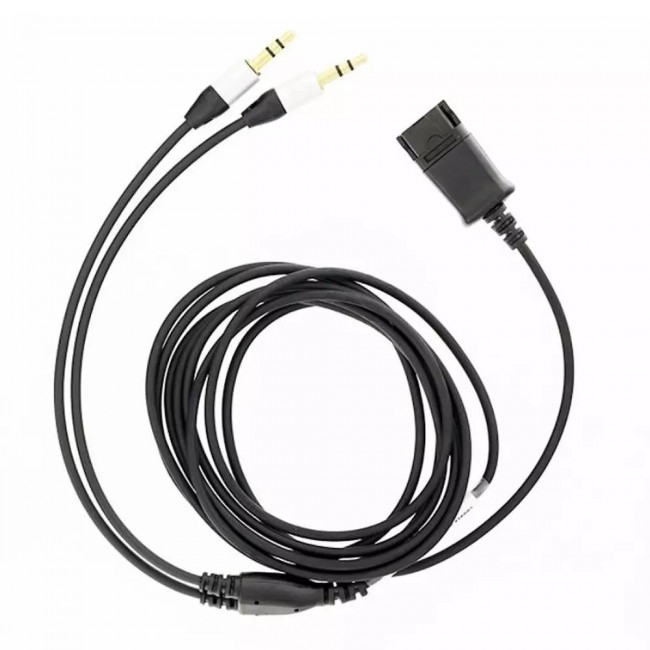 Tellur TLL416003 свързващ кабел QD към 2×3.5 мм, 2.2 м, черен Tellur TLL416003 свързващ кабел QD към 2×3.5 мм, 2.2 м, черен