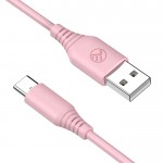 Tellur TLL155402 кабел за данни USB-A към USB-C, 1 м, розов Tellur TLL155402 кабел за данни USB-A към USB-C, 1 м, розов