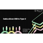 Tellur TLL155402 кабел за данни USB-A към USB-C, 1 м, розов Tellur TLL155402 кабел за данни USB-A към USB-C, 1 м, розов