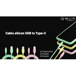 Tellur TLL155402 кабел за данни USB-A към USB-C, 1 м, розов