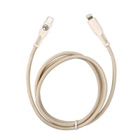 Tellur Green PD20W TLL155451 кабел за данни USB-C към Lightning, 1 м, кремав