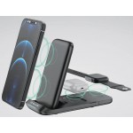 Tellur TLL151331 3-в-1 сгъваемо безжично настолно зарядно устройство, 15 W, Qi, черно Tellur TLL151331 3-в-1 сгъваемо безжично настолно зарядно устройство, 15 W, Qi, черно