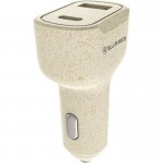 Tellur Green TLL151341 зарядно за кола 2 в 1, USB-A/USB-C, 36 W, 6 A, кремаво