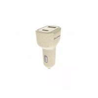 Tellur Green TLL151341 зарядно за кола 2 в 1, USB-A/USB-C, 36 W, 6 A, кремаво