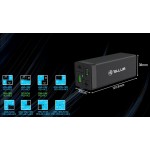 Tellur PDHC2 стенно зарядно устройство 65W, 2xPD 3.0, 2xQC 3.0, черно Tellur PDHC2 стенно зарядно устройство 65W, 2xPD 3.0, 2xQC 3.0, черно