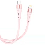 Tellur TLL155551 Silicone кабел за данни Type-C към Lightning, 1 м, розов Tellur TLL155551 Silicone кабел за данни Type-C към Lightning, 1 м, розов