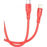 Tellur TLL155561 Silicone кабел за данни Type-C към Lightning, 1 м, червен Tellur TLL155561 Silicone кабел за данни Type-C към Lightning, 1 м, червен