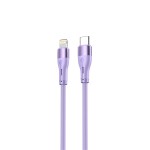 Tellur TLL155571 силиконов кабел за данни Type-C към Lightning, 1 м, лилав Tellur TLL155571 силиконов кабел за данни Type-C към Lightning, 1 м, лилав