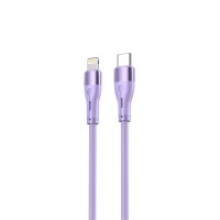 Tellur TLL155571 силиконов кабел за данни Type-C към Lightning, 1 м, лилав