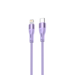Tellur TLL155571 силиконов кабел за данни Type-C към Lightning, 1 м, лилав