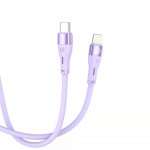 Tellur TLL155571 силиконов кабел за данни Type-C към Lightning, 1 м, лилав Tellur TLL155571 силиконов кабел за данни Type-C към Lightning, 1 м, лилав